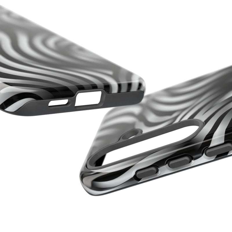 Zwart-Wit Golvend Optisch Illusiepatroon