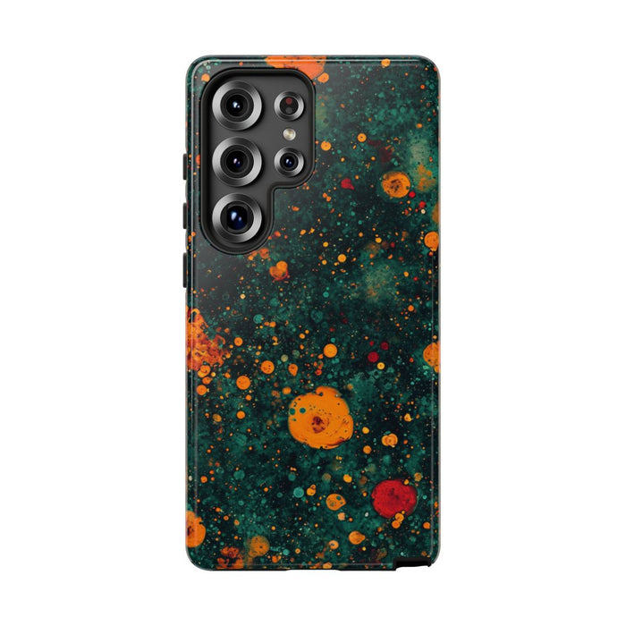 Abstracte Oranje en Teal Bellenpatroon