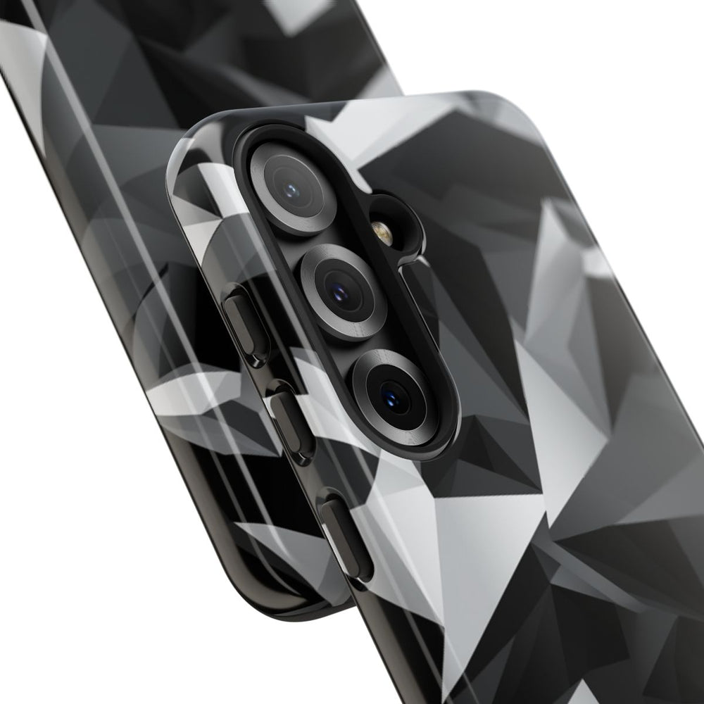 Zwart-Grijs Geometrisch Abstract Patroon