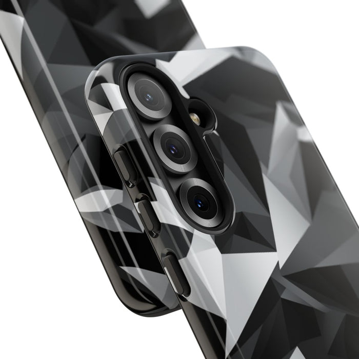 Zwart-Grijs Geometrisch Abstract Patroon