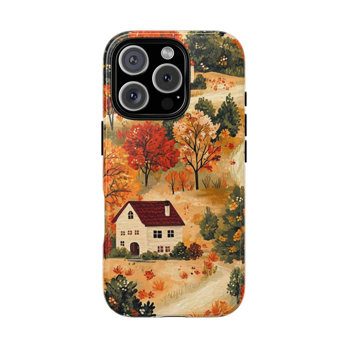 Herfstlandschap met Huizen