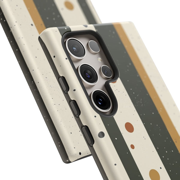 Retro Verticale Strepen en Stippenpatroon