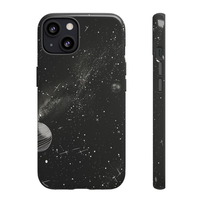 Monochrome Illustratie van het Zonnestelsel