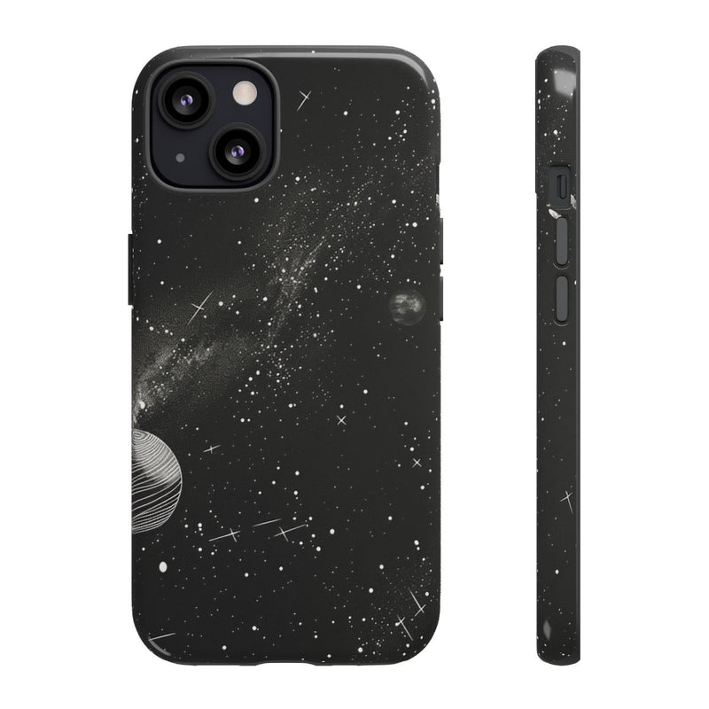 Monochrome Illustratie van het Zonnestelsel