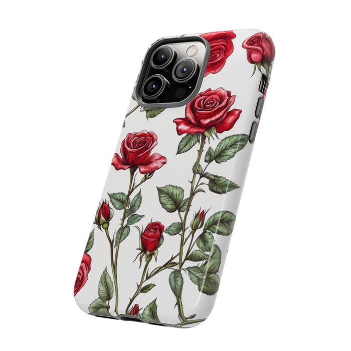 Rode Rozen Botanisch Patroon