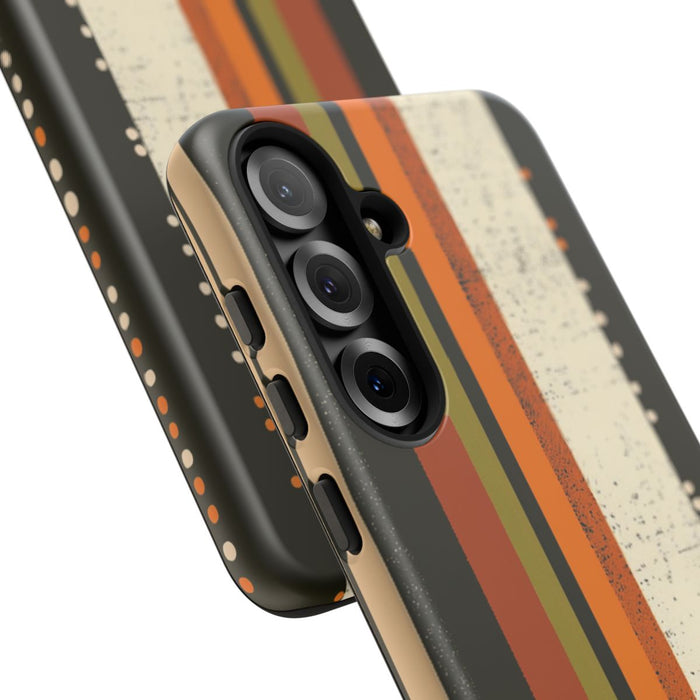 Retro Verticale Strepen en Stippenpatroon