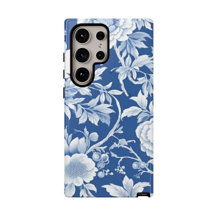 Blauw-Wit Bloemenpatroon