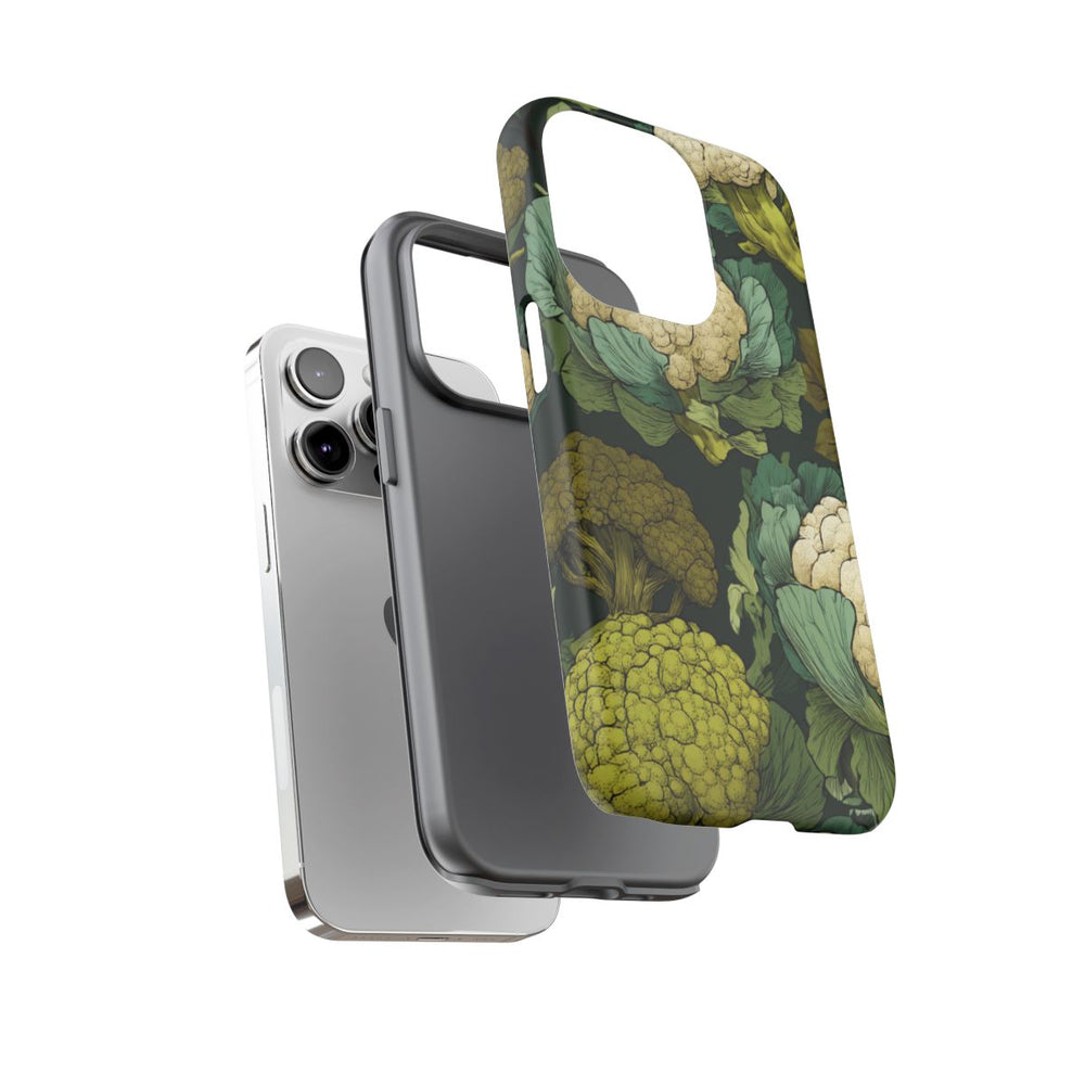 Handgetekend Broccoli- en Bloemkoolpatroon