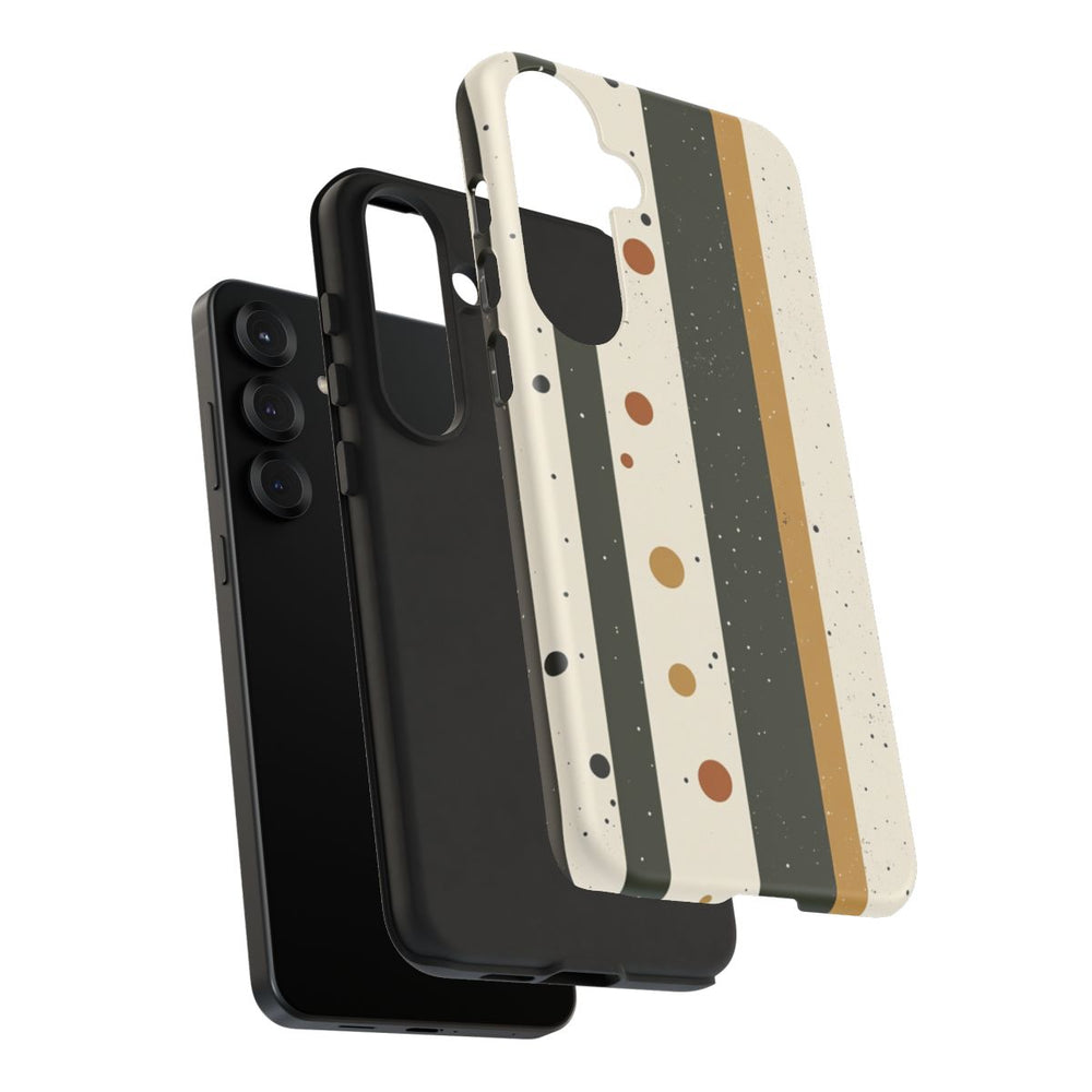 Retro Verticale Strepen en Stippenpatroon