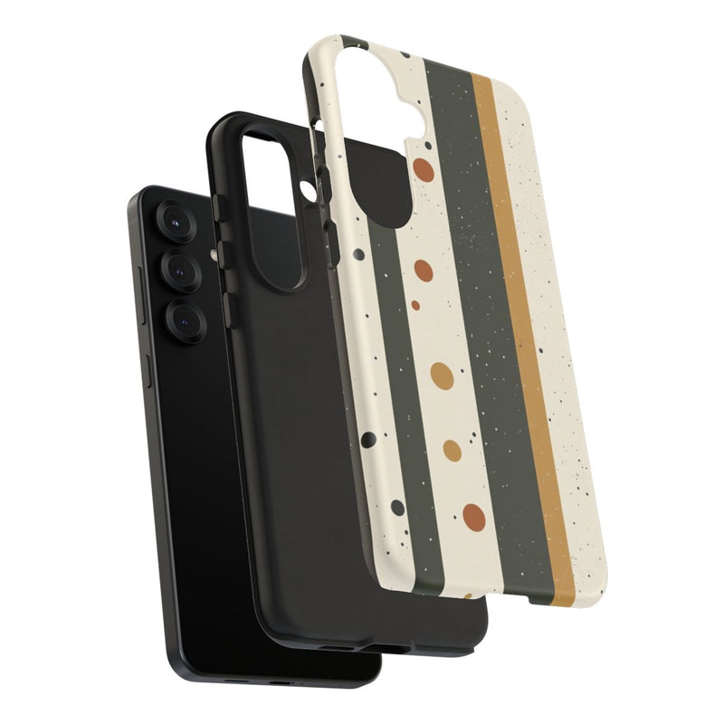 Retro Verticale Strepen en Stippenpatroon