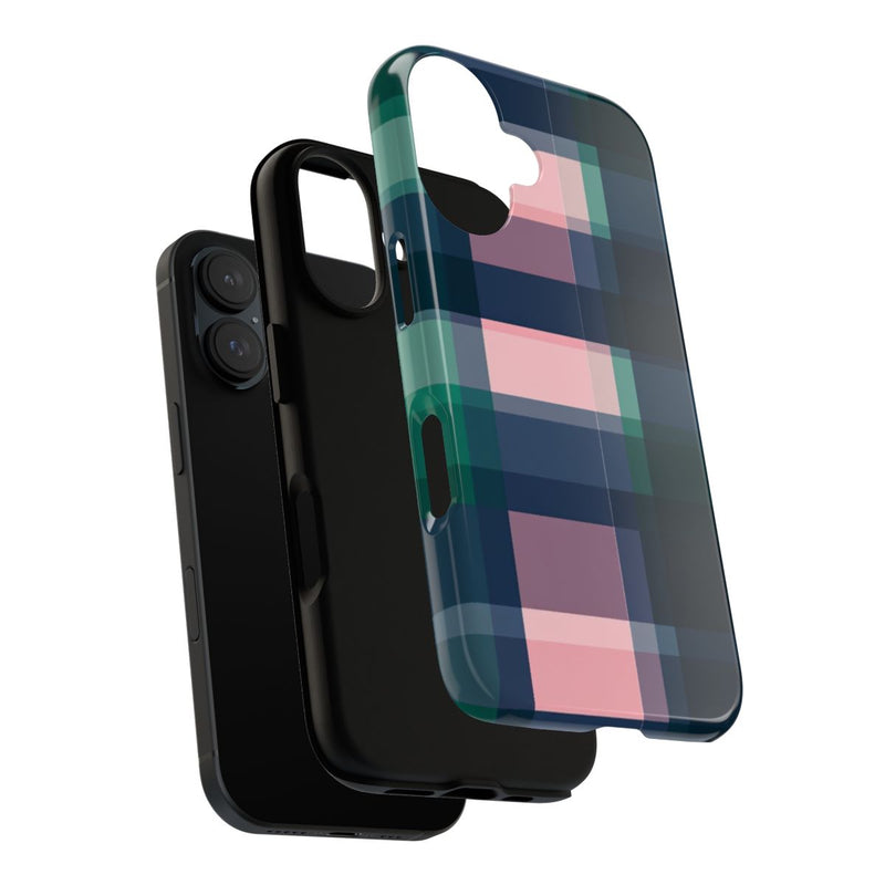 Smaragdgroen en Roze Geruit Patroon