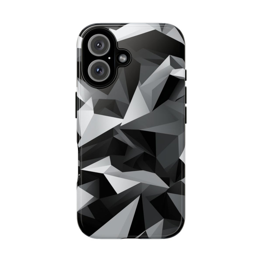 Zwart-Grijs Geometrisch Abstract Patroon