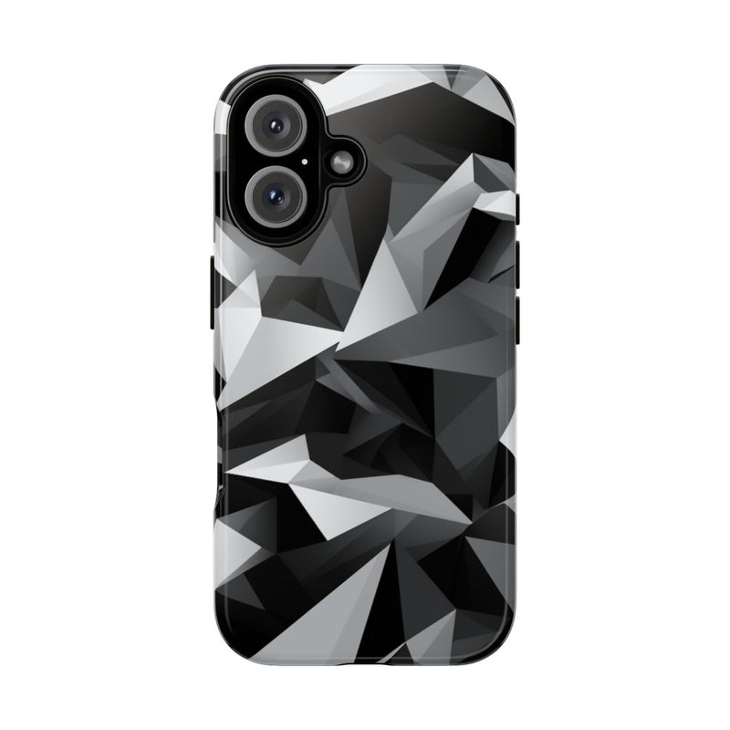 Zwart-Grijs Geometrisch Abstract Patroon