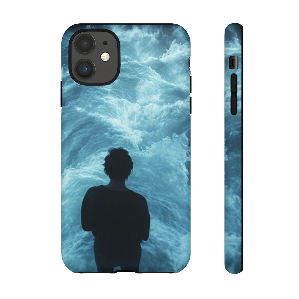 Persoon Tussen Kolkende Watergolven