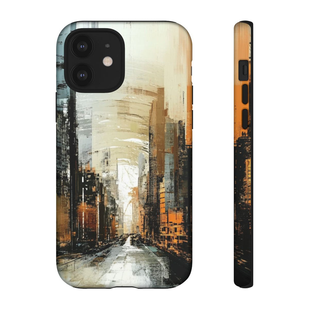 Abstracte Stadsgezicht in Warme Kleuren