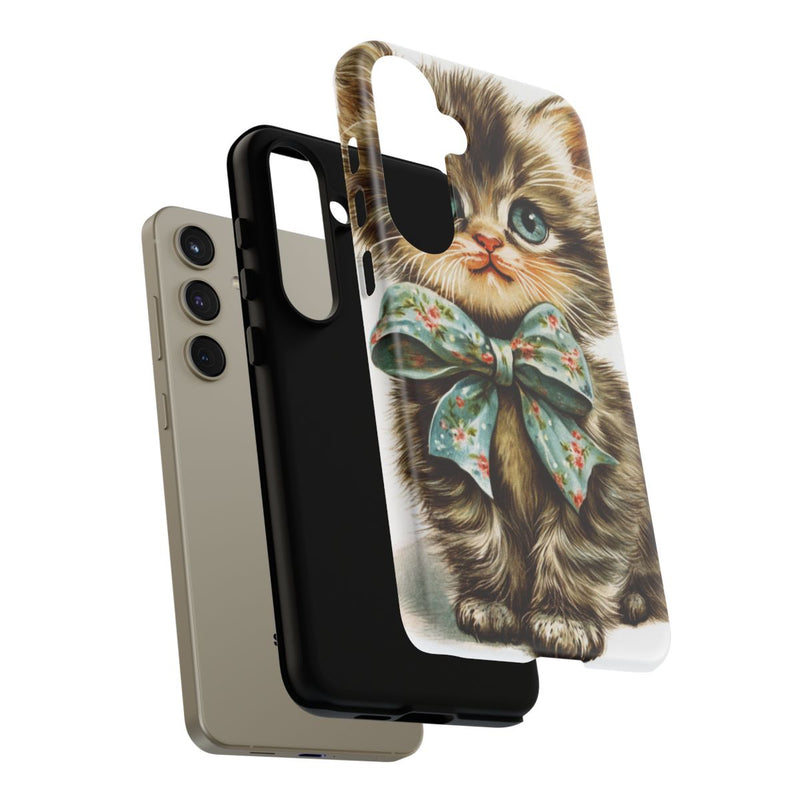 Schattige Vintage Kitten met Strik