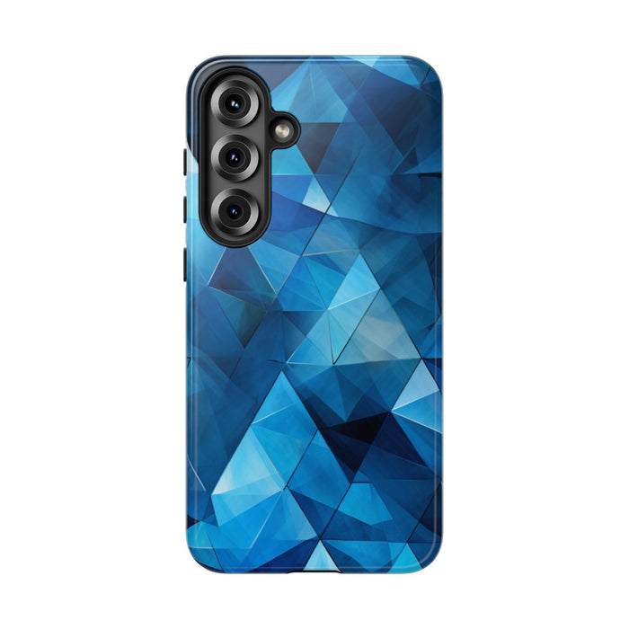 Blauw Geometrisch Driehoekenpatroon