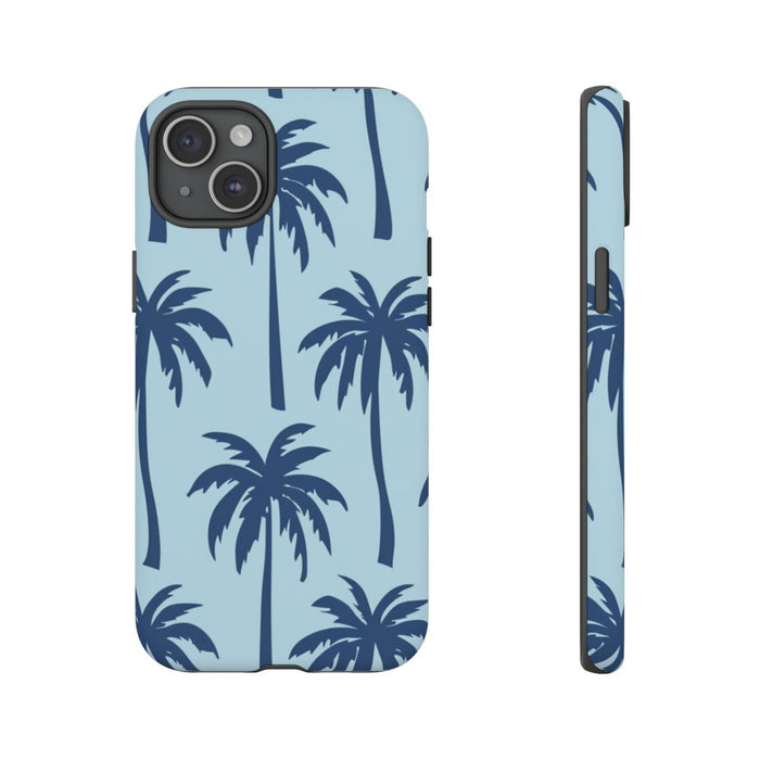 Blauw Palmbomenpatroon