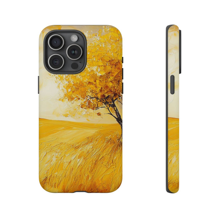 Gouden Herfstboom in Landschap