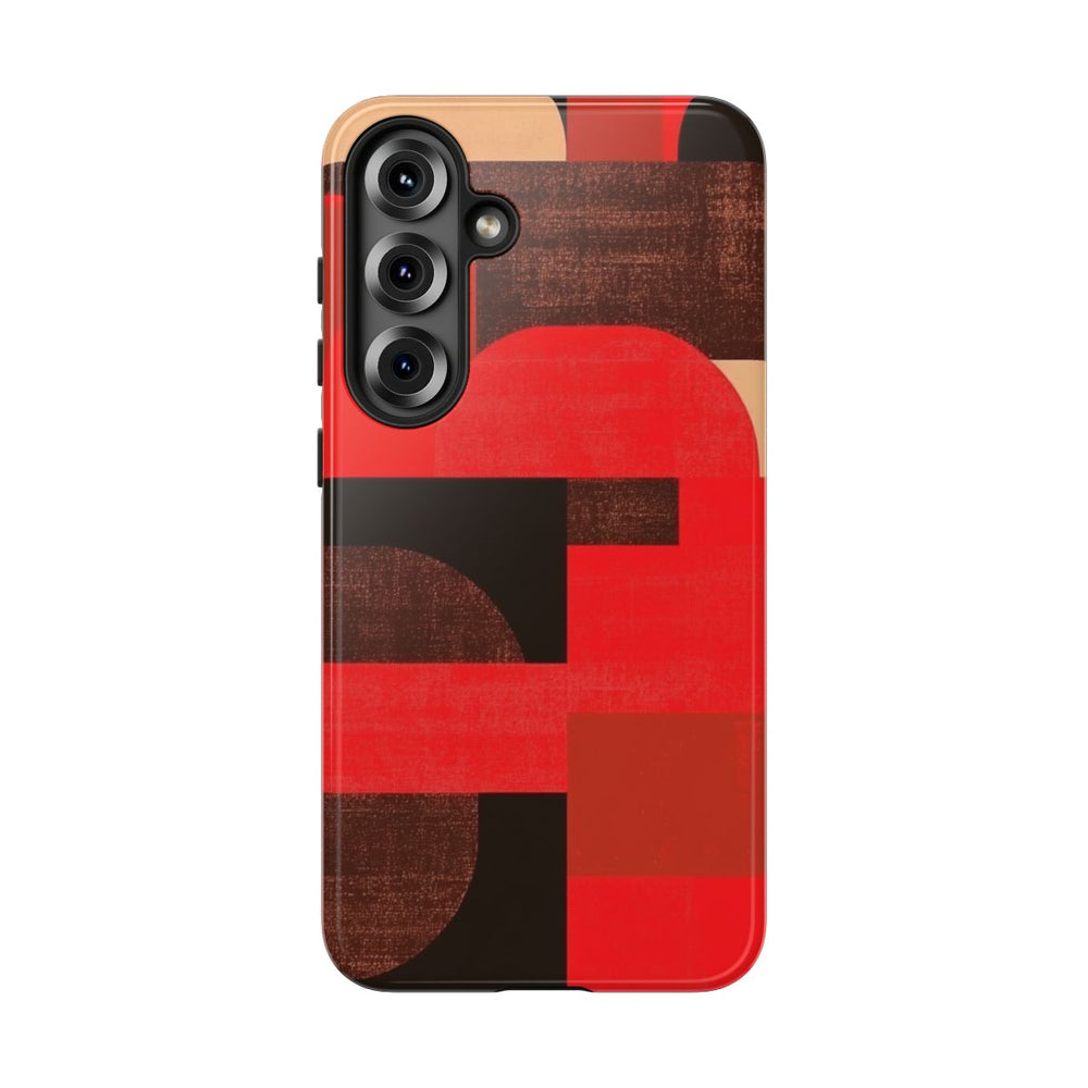 Rood-Bruin Geometrisch Abstract