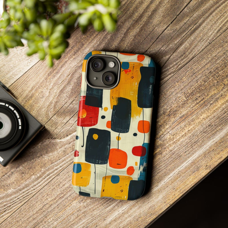 Mid-Century Abstract Geometrisch Patroon