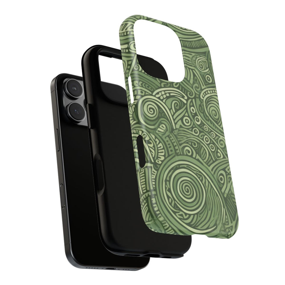 Abstract Groen Tribal Doodle Patroon