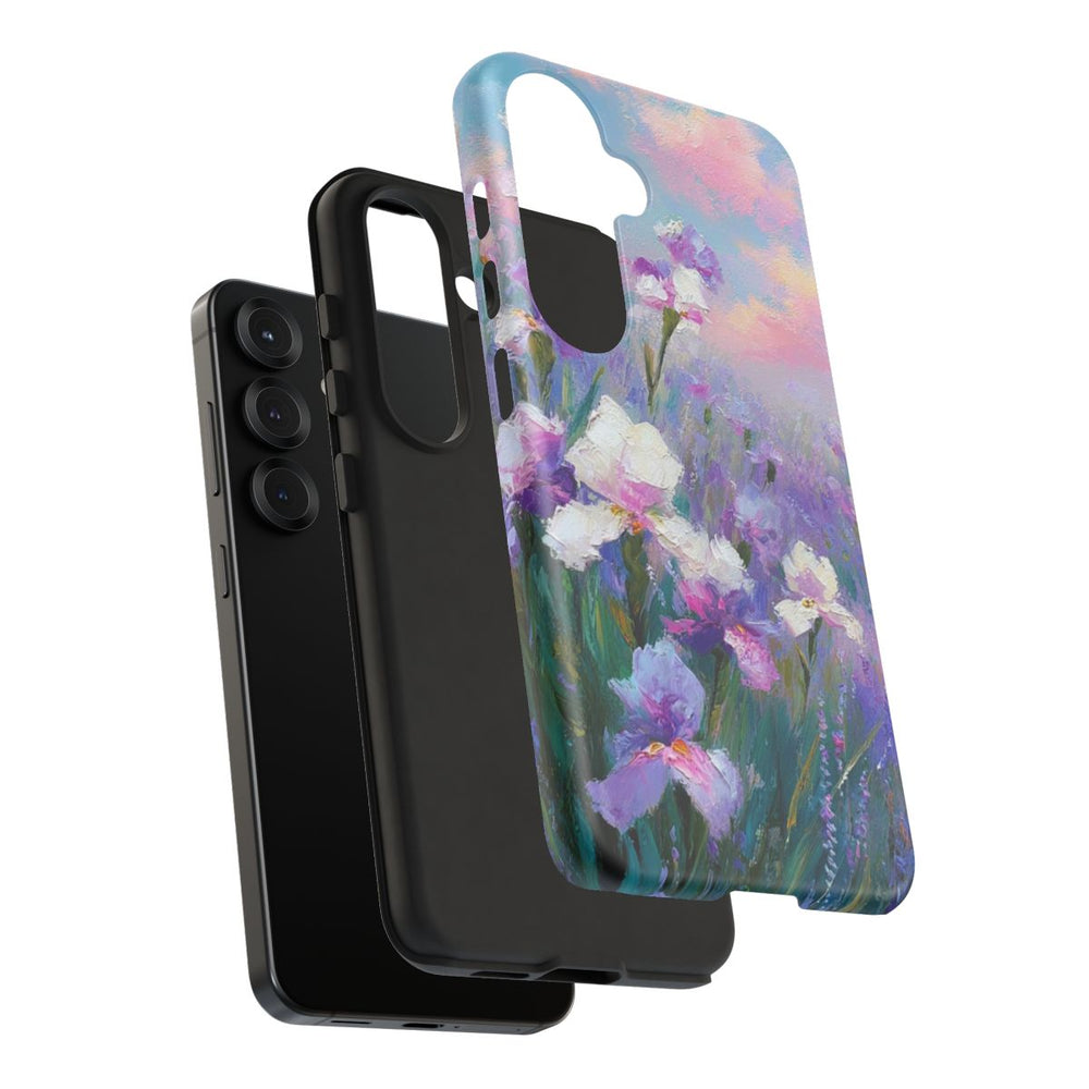 Pastelkleurige Irisbloemen Schildering