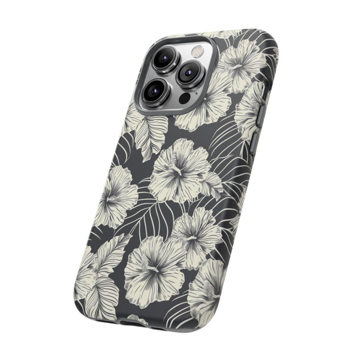 Monochroom Bloemenpatroon