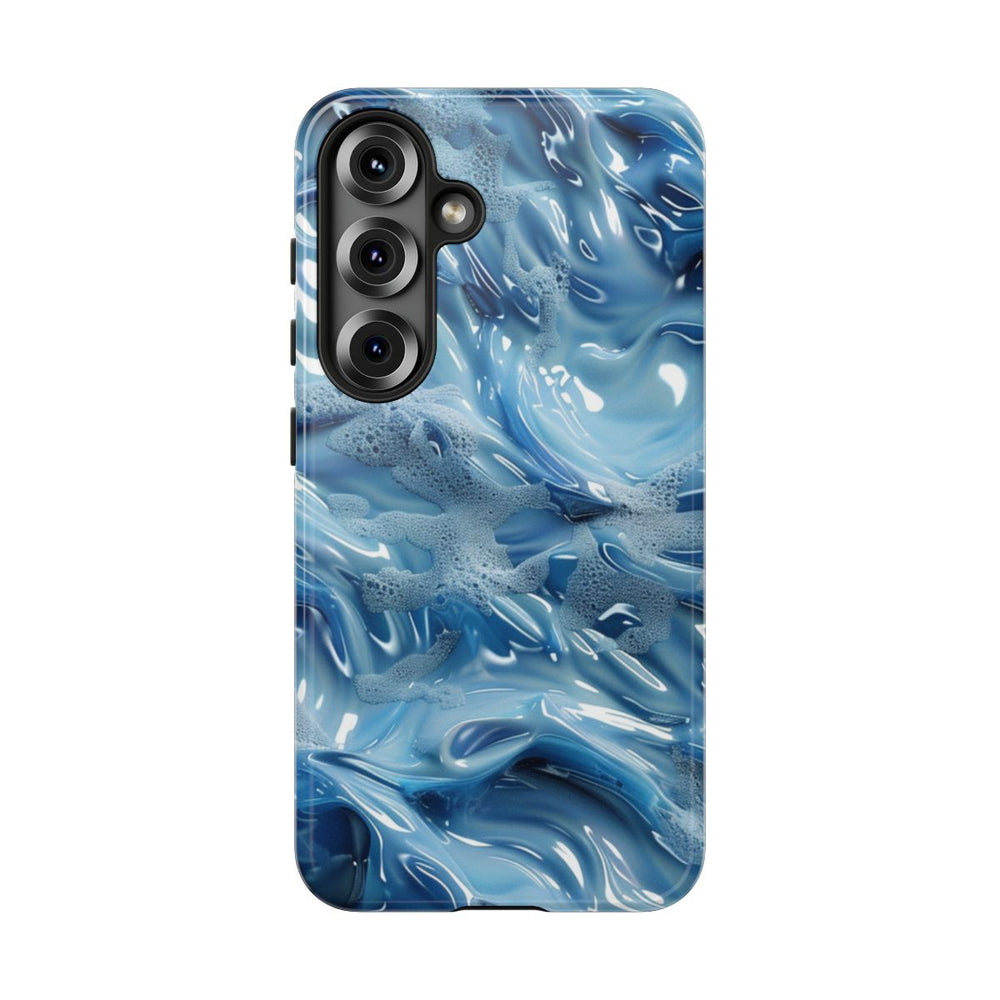 Blauw Abstract Golvend Patroon