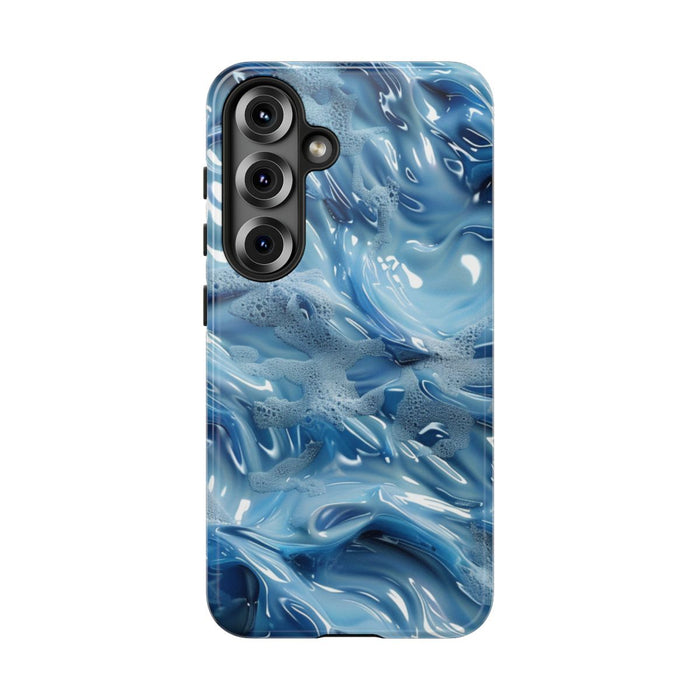 Blauw Abstract Golvend Patroon