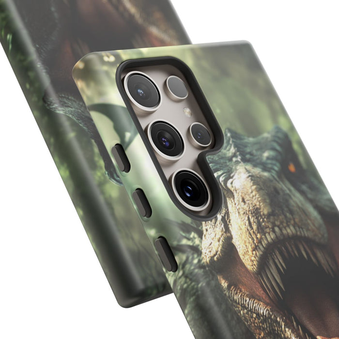 Stoere Dinosaurus in Mistig Bos