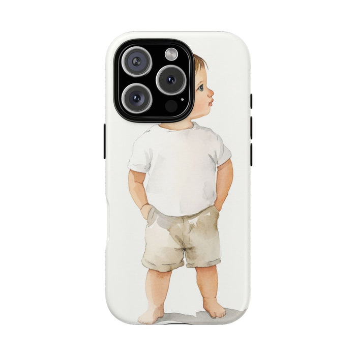 Minimalistische Waterverf Illustratie van Babyjongen