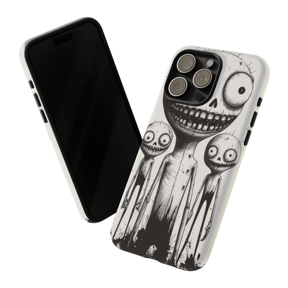 Monochrome Slanke Griezelige Monsters