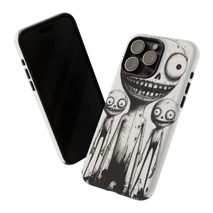 Monochrome Slanke Griezelige Monsters