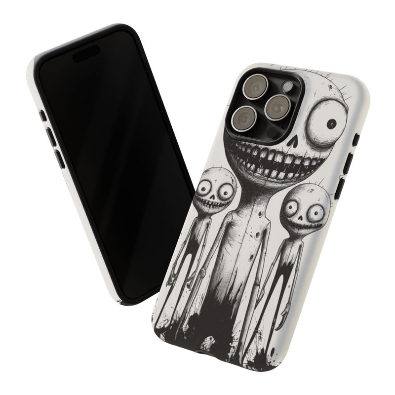 Monochrome Slanke Griezelige Monsters