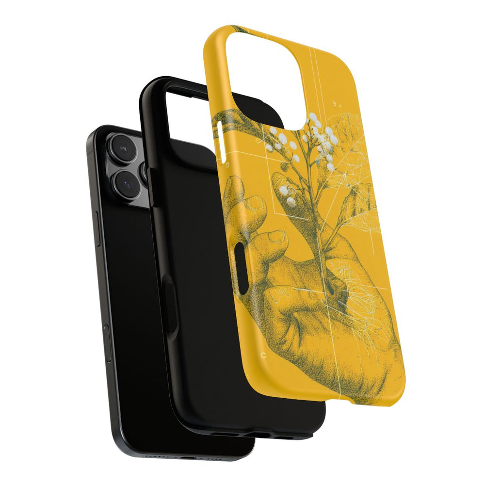 Hand met Botanische Bladeren en Bessen Illustratie