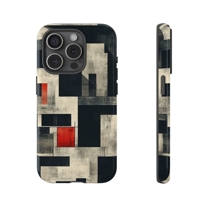 Abstract Geometrisch Patroon met Rode Accenten