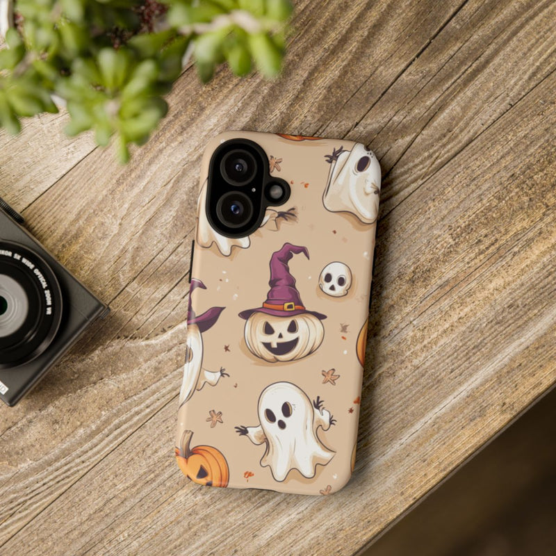 Schattige Halloween Geestjes en Pompoenen Patroon
