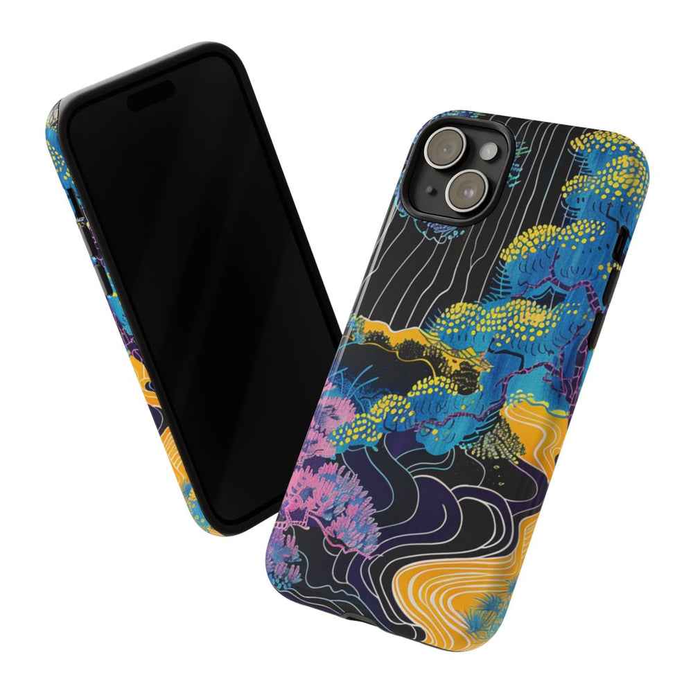 Kleurrijke Abstracte Bomen en Rivier