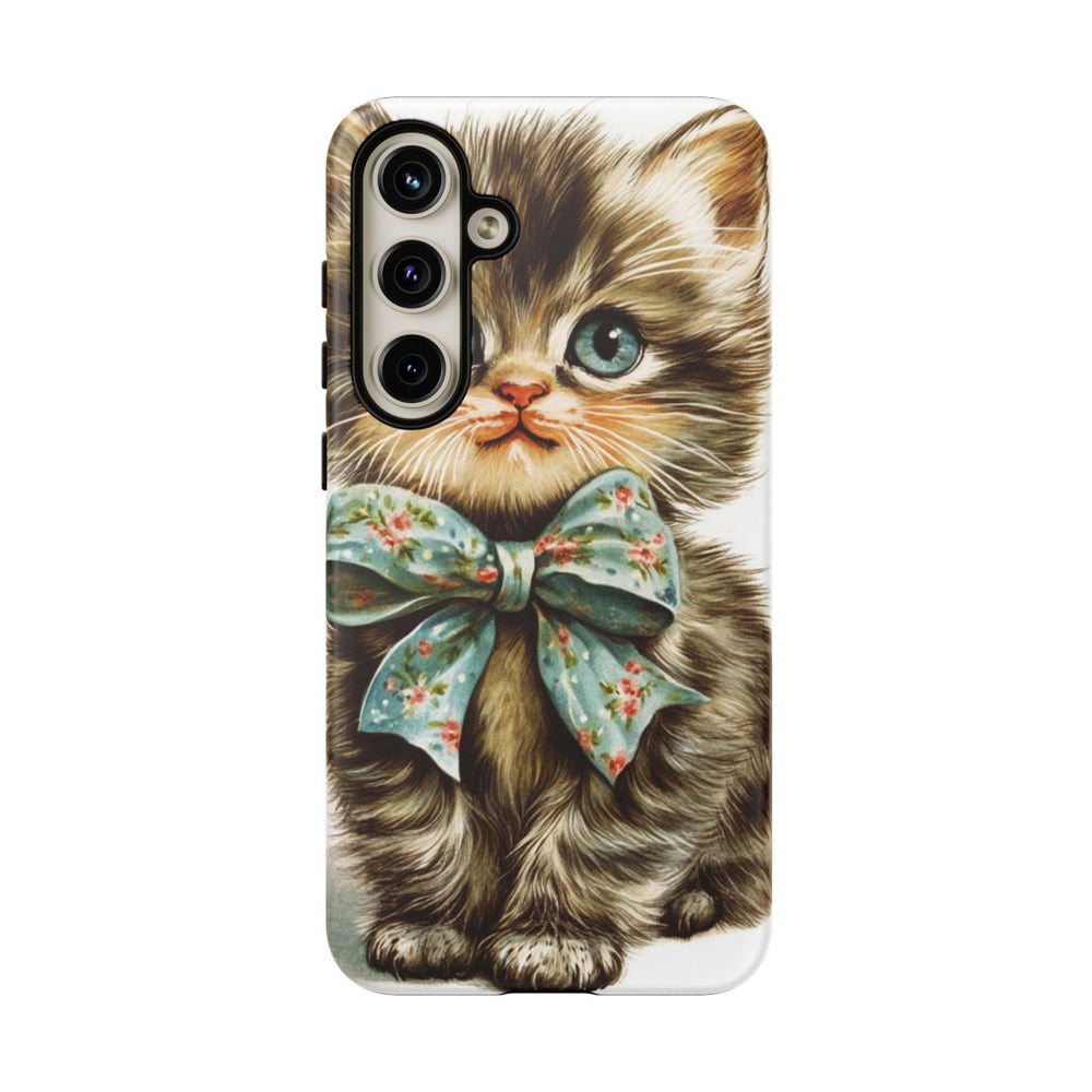Schattige Vintage Kitten met Strik
