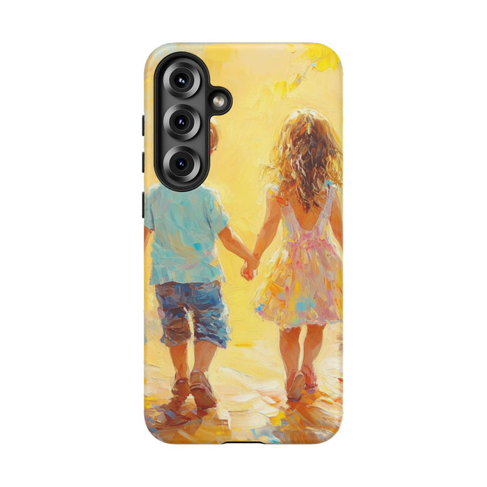 Kinderen Hand in Hand in Vrolijke Kleuren