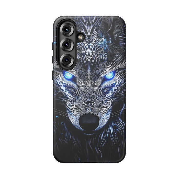 Majestueuze Wolf met Lichtgevende Patronen