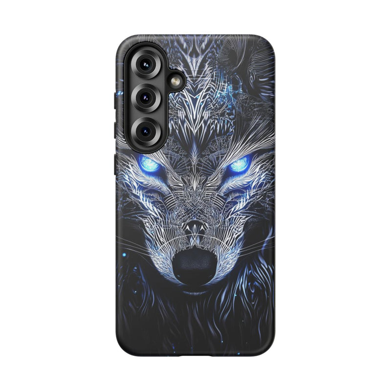 Majestueuze Wolf met Lichtgevende Patronen
