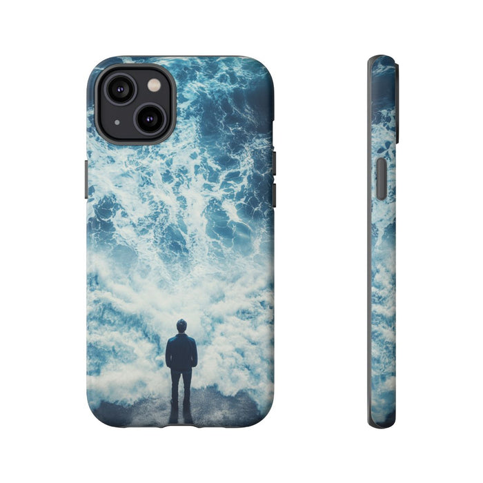 Man Tegenover Oceaangolven