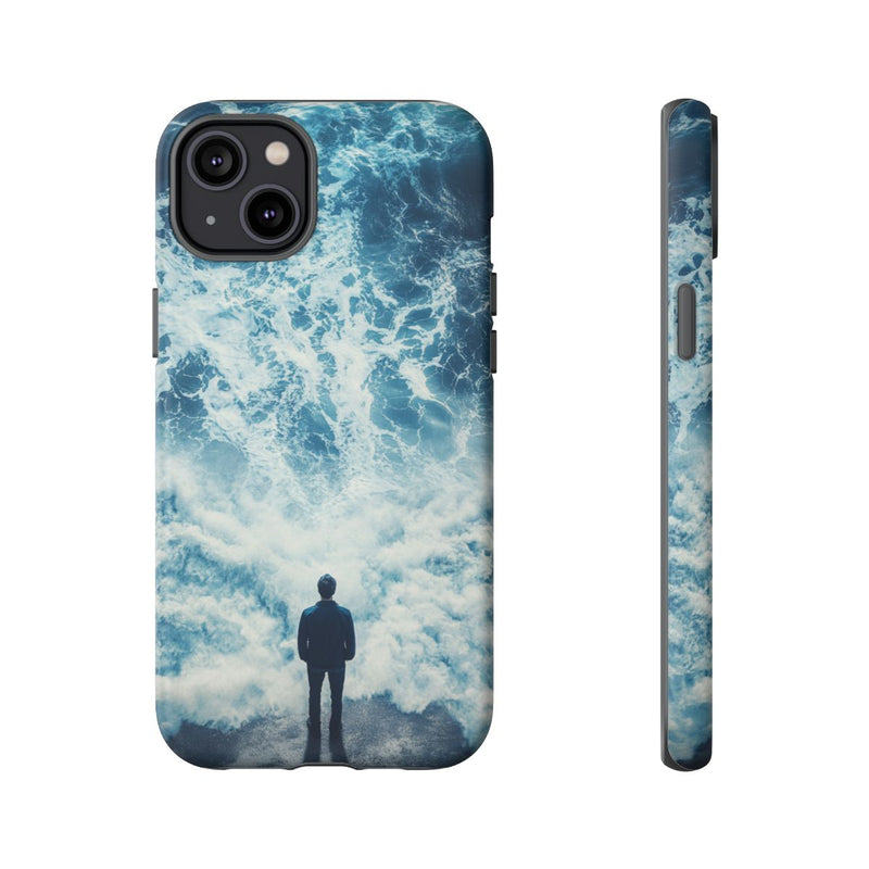 Man Tegenover Oceaangolven