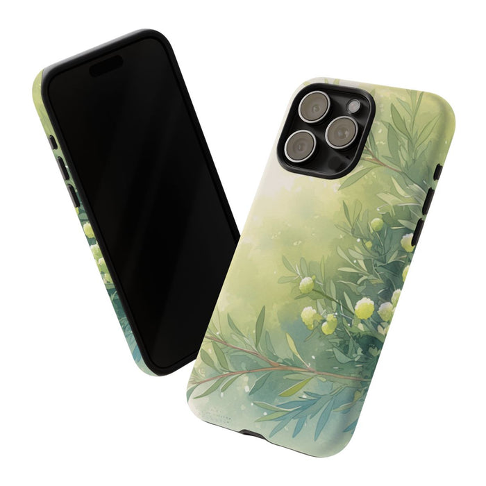 Groene Botanische Waterverf Illustratie