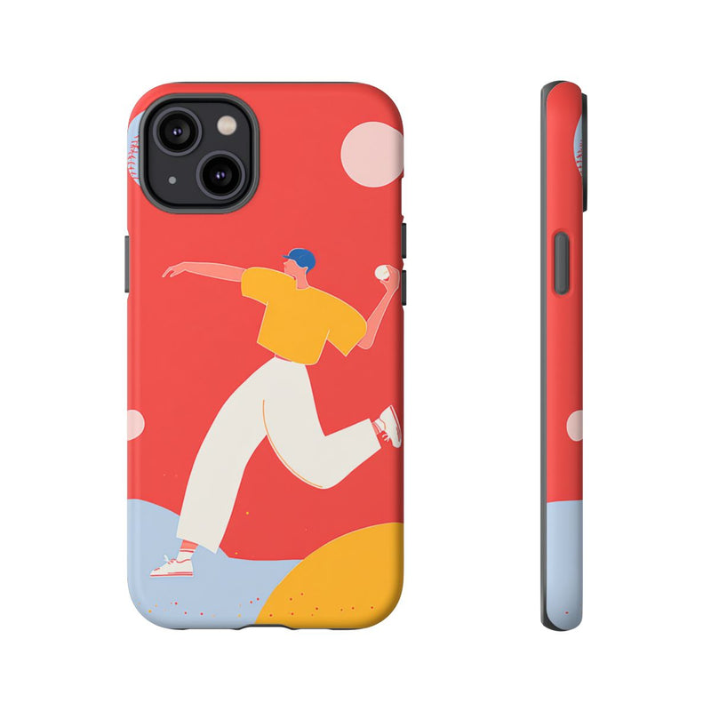 Minimalistische Honkbalspeler Illustratie