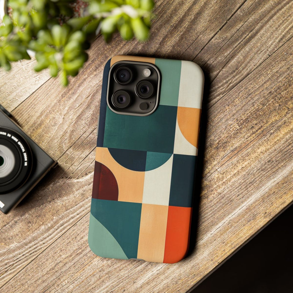 Geometrisch Abstract Ontwerp in Warme Kleuren
