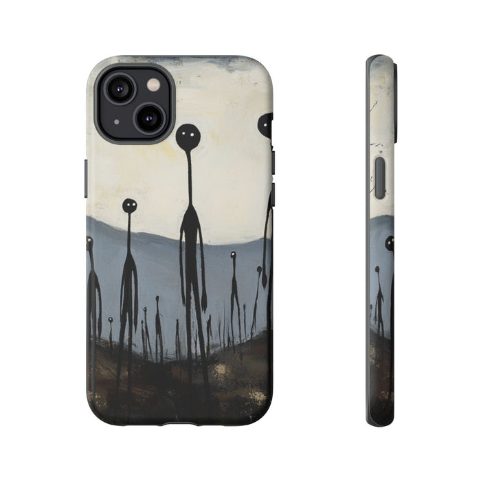 Spookachtige Stokfiguren in Landschap