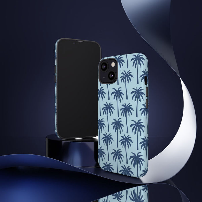 Blauw Palmbomenpatroon